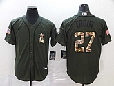 Angels 27 Mike Trout Olive 2020 Nike Cool Base Jersey,baseball caps,new era cap wholesale,wholesale hats
